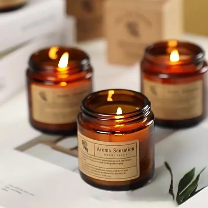 WELLNESS Classics Scented Candle Custom Color Glass Jar And Tin Lid Aroma Essential Oils Soy Wax Candle & Home Fragrance Gift