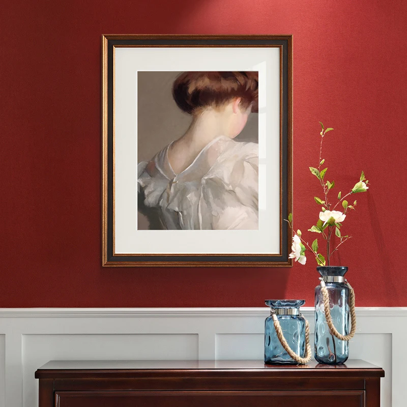 Vintage Canvas Painting Woman Wedding Dress Playing Piano Photo Wall Art Poster Modern Print Living Room Decor Picture