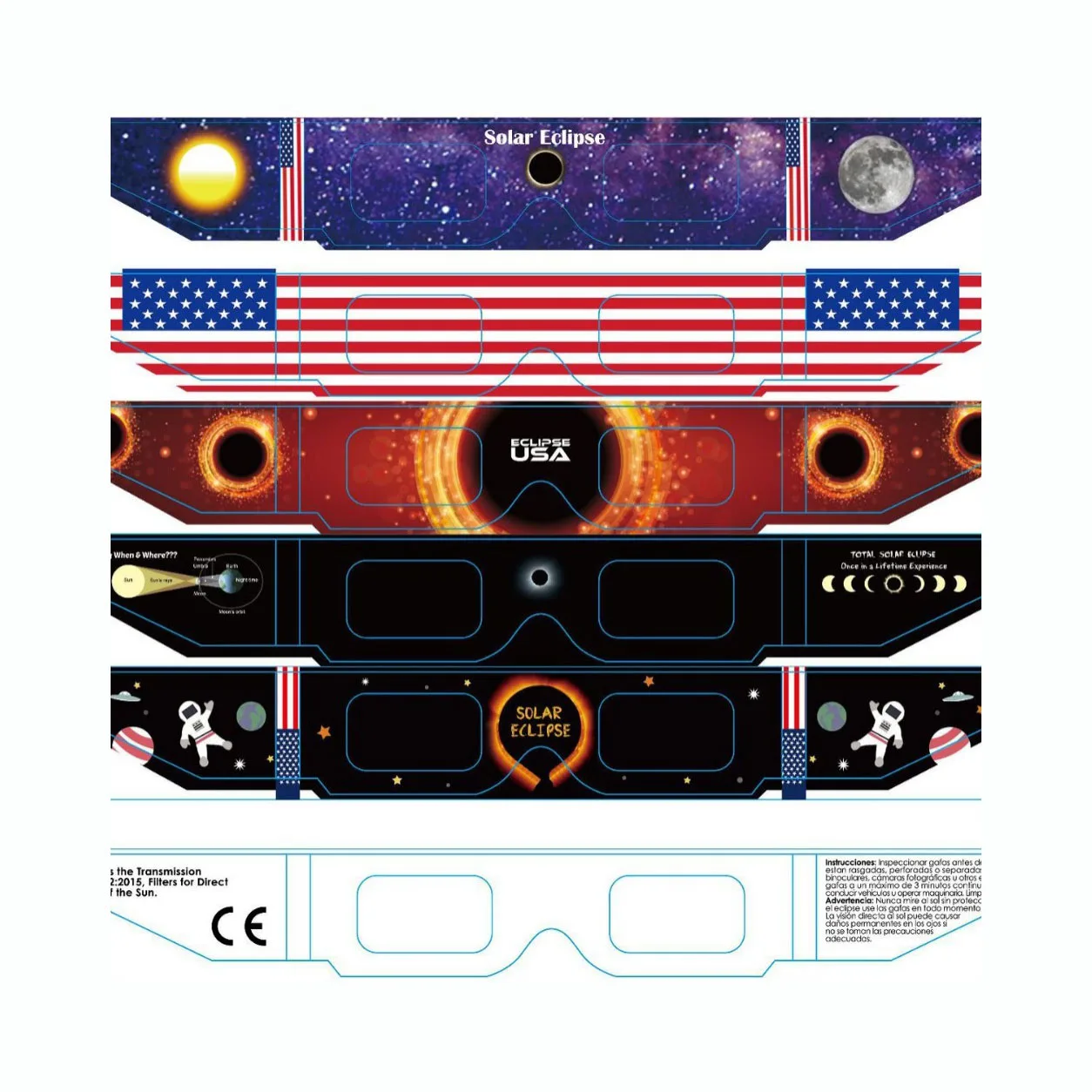 Custom Solar Eclipse Glasses Eclipse Shades Protect Eyes from Harmful Rays During Eclipse