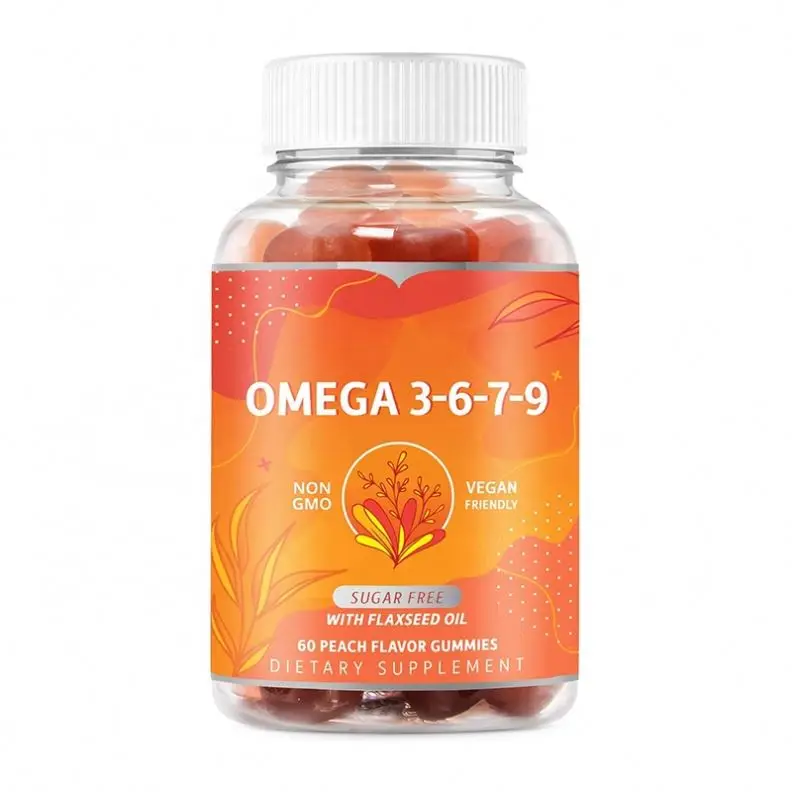 Organic Omega 3 Gummies with Omegas 6, 7, 9, Supports Brain, Heart, Eye & Immune System fish oil DHA gummies