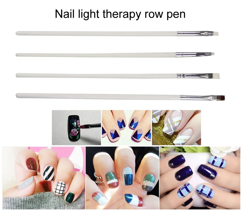 15pcs Nail Art Brushes Set Dotting Tools White Decorations Gel Painting Pen Nail Brush Nail Equipment Drawing Tool