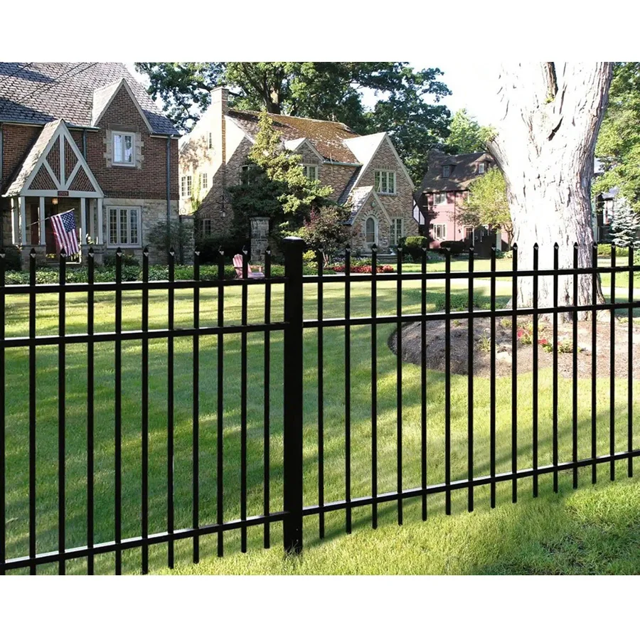 Black Aluminum Alloy Fencing Panels Metal Vertical Gardening Posts Outdoor Aluminium Decorative Fence for Garden / Farm / Yard