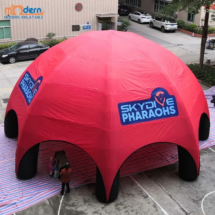 Customized 8 Legs Red Color Inflatable Spider Dome Tent for Exhibition