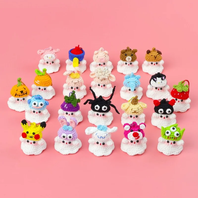H110 Finger Cartoon Dolls Cute Models Ghost Series Models Pendant Cell Phone Dolls Charm Keychain Accessories