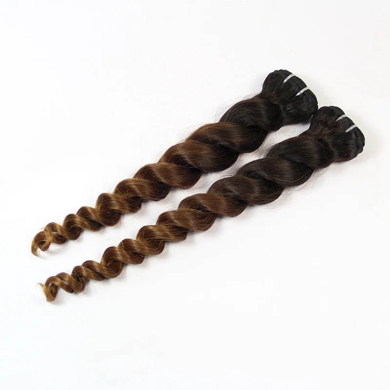 Wholesale cheap Top grade 100%  cuticle aligned virgin Russian Ombre 1b/30 pretty braiding curl two tone human hair