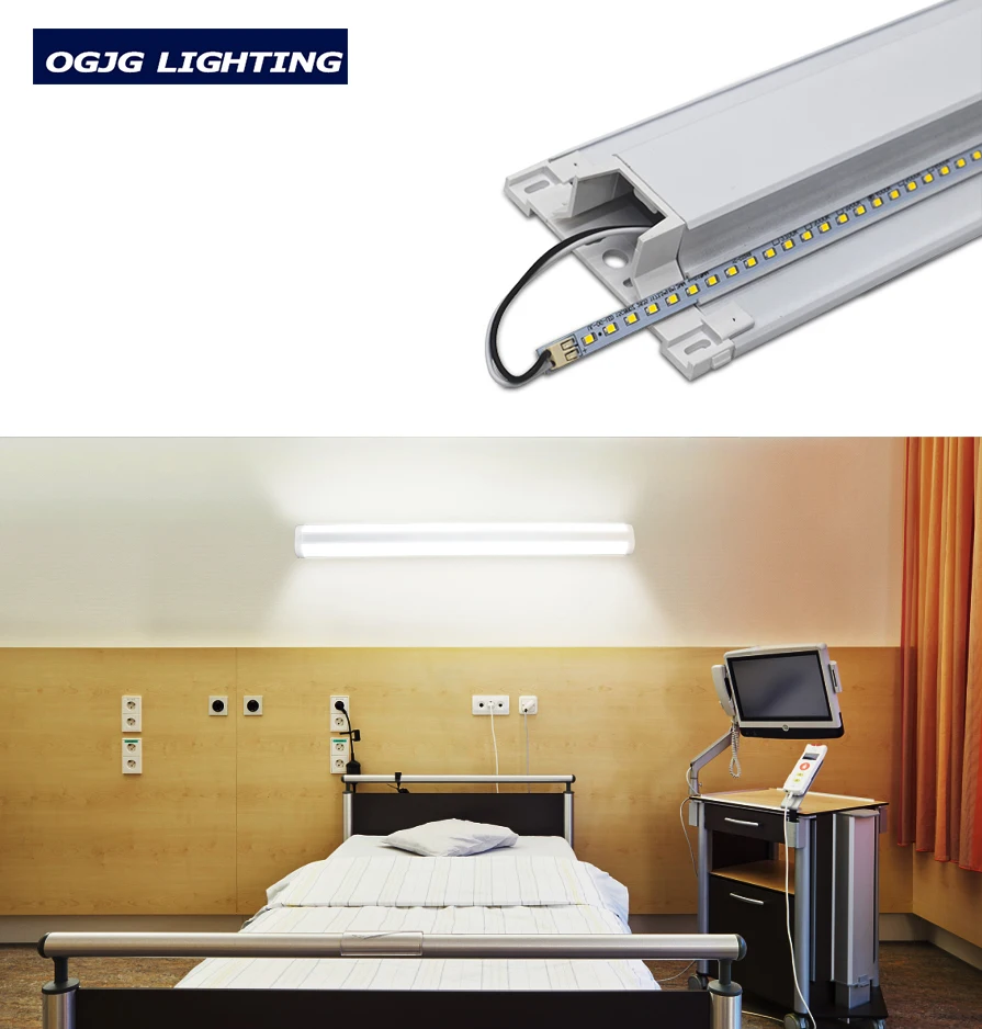 OGJG New Arrival hospital room unit lamp up down lighting fixture wall mount bed head led linear light