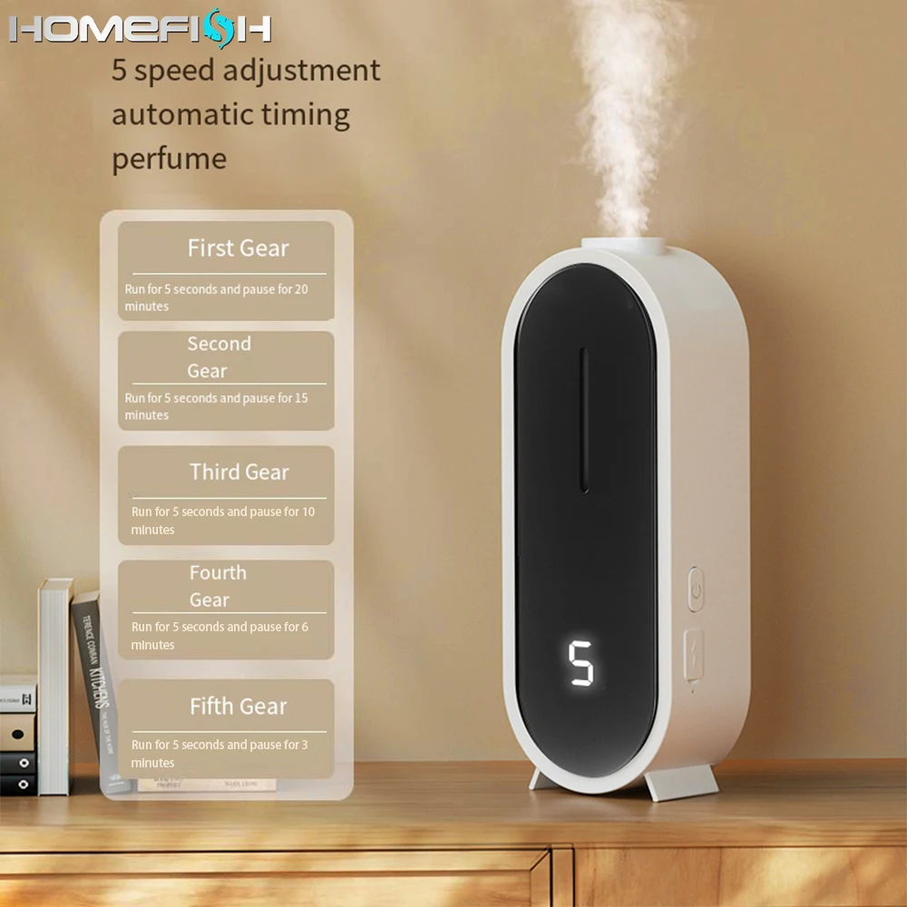 Fully automatic aromatherapy and fragrance machine  traceless wall mounted desktop hotel home fragrance odor removal
