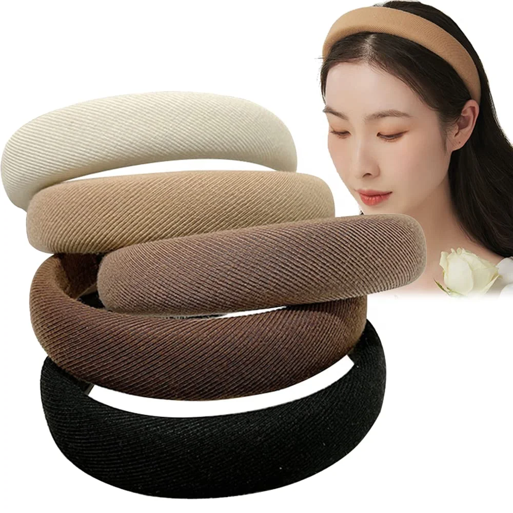 Women Girls Cute Colorful Sponge Hairbands Sweet Simple Headband Hair Decorate Hoops Headwear Fashion Hair Accessories