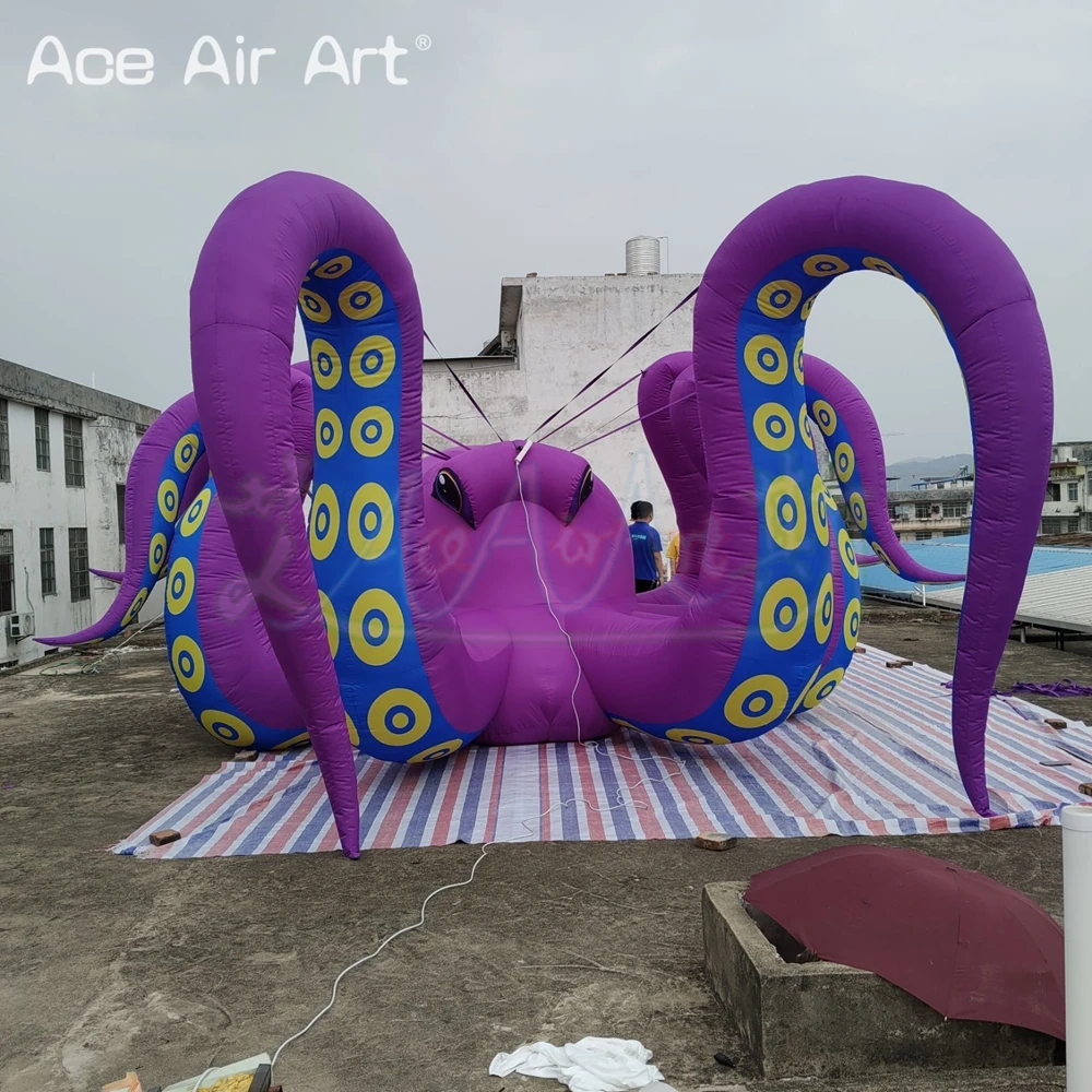 Customized Giant Inflatable Octopus with 8 Legs for Hanging or Ground Monster Animal Model for Advertising or Decorations