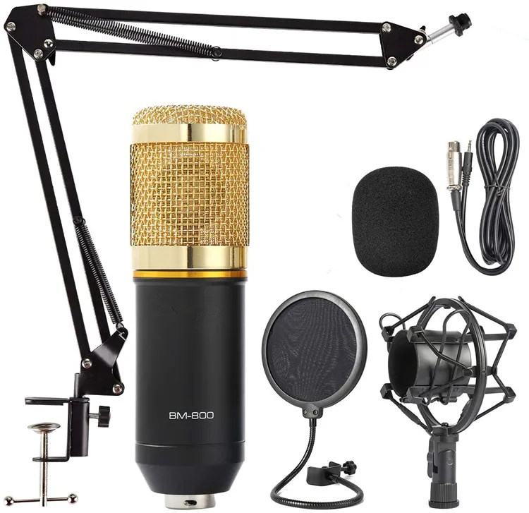 Factory directly sale Foldable Mic Condenser Microphone Pro for Audio Studio Sound Recording