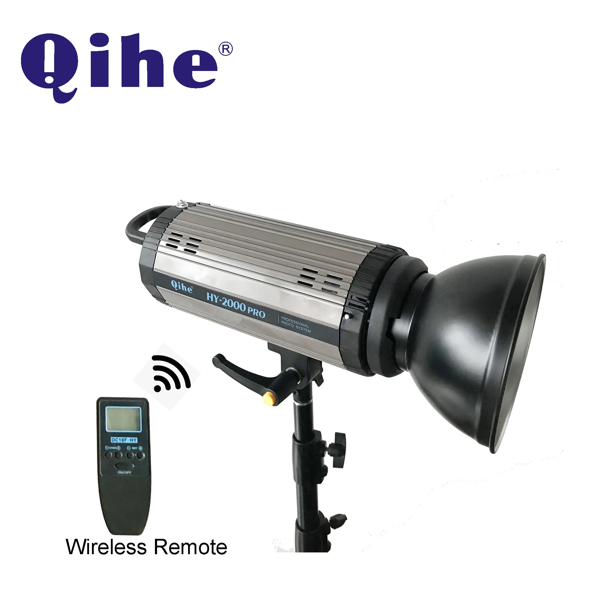 
QIHE HY-2000Pro 200W LED Sunlight ,LED Lighting Continuos Light,With Wireless Remote Control 