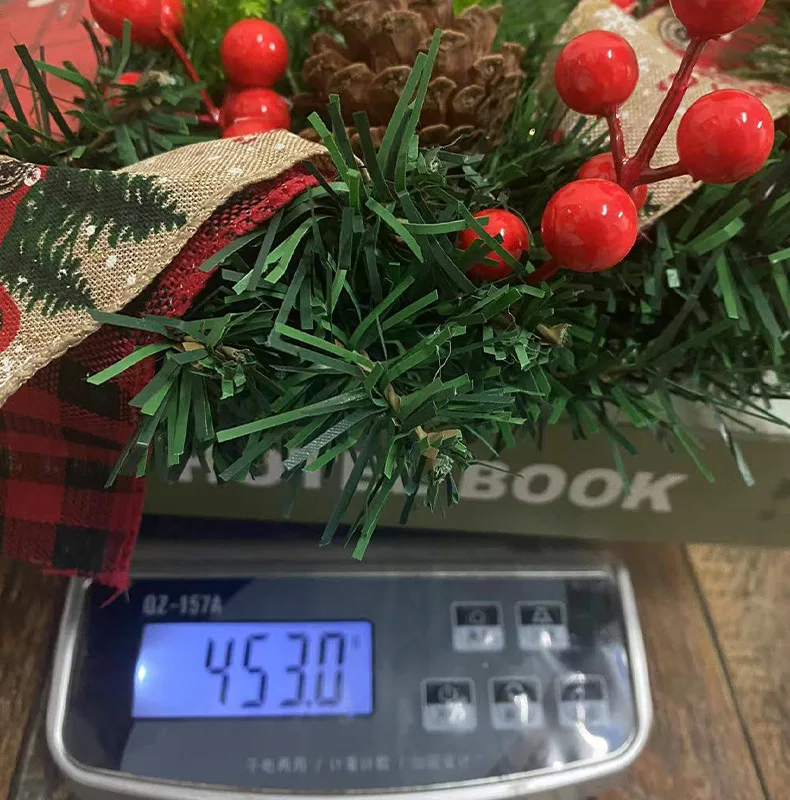 Cross Border Christmas Garland Red Truck Buffalo Plaid Garland Plaid Garland Decoration Christmas Gift