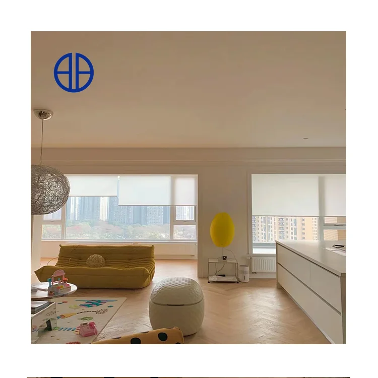 Blackout Window Roller Blind With Electric Motor Wifi Remote Control