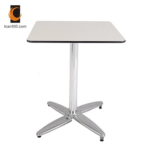 Custom China Factory Outdoor Coffee Shop Table HPL Table Pour Fast Food Restaurant Square Folding Table