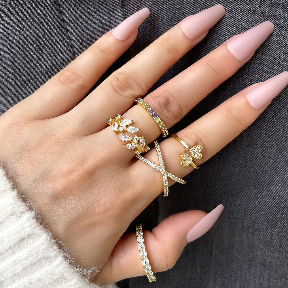 Mexican style 18-karat gold plated sterling silver ring Icy out leaf shape Adjustable  ring