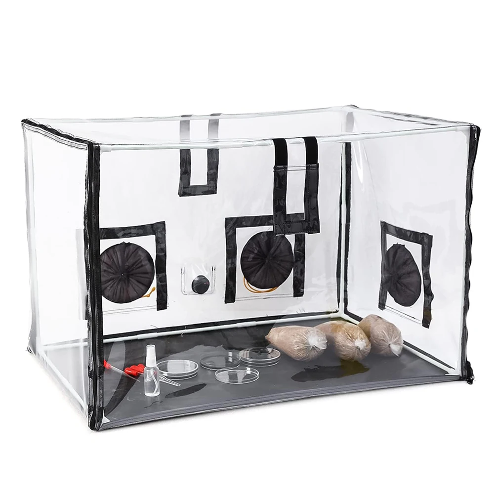 Mushroom growing tent kit indoor portable foldable growth box still air box mushroom