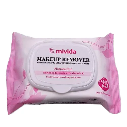 Makeup Remover Facial Cleansing Towelette Daily Face Wipes Remove Dirt Oil Makeup & Waterproof Mascara