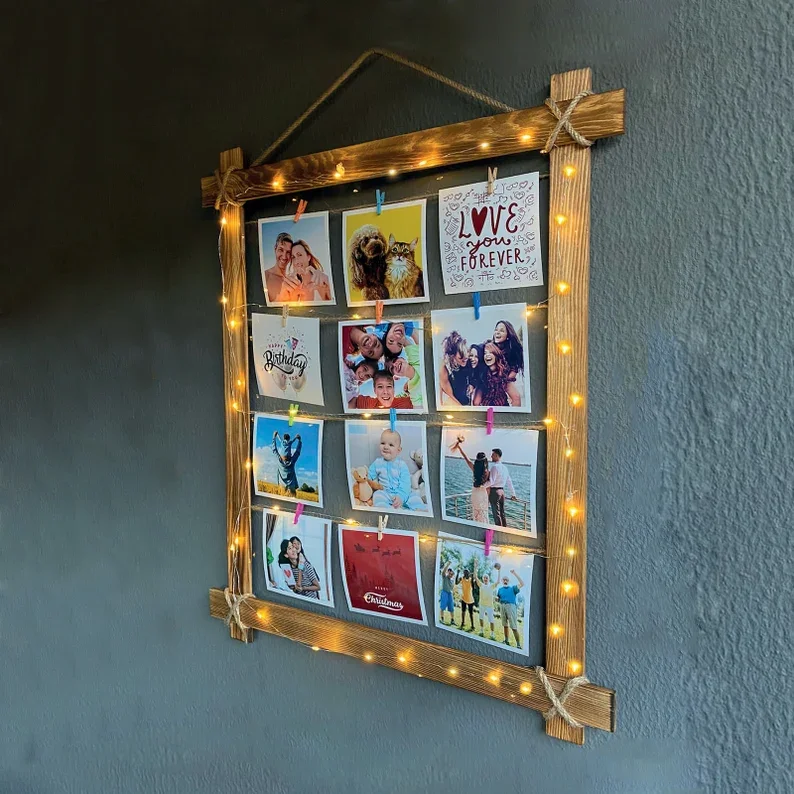 High Quality Handmade A4 Picture Frame Retro European and American Style Black Walnut Teak Vintage Wooden Photo Frame