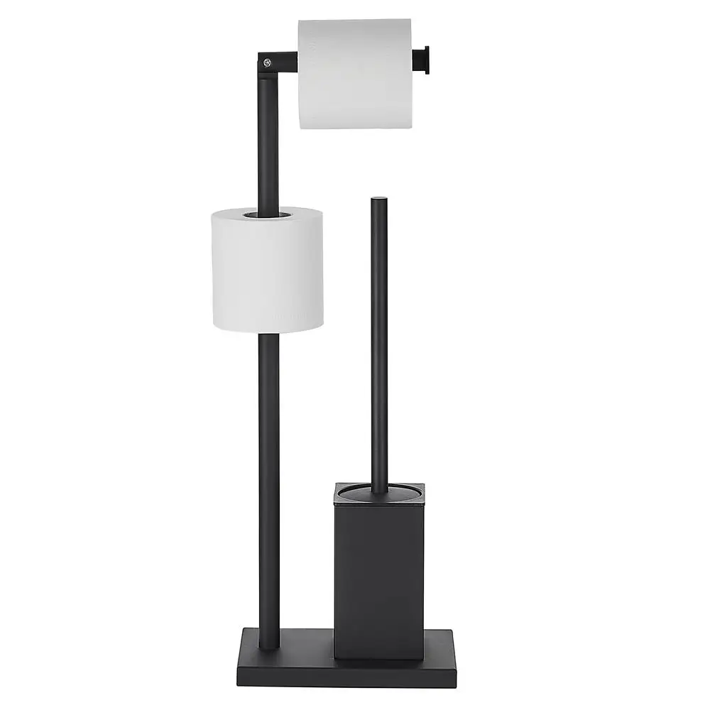 Best hot selling free standing Stainless Steel Standing bathroom Toilet Brush and paper holder