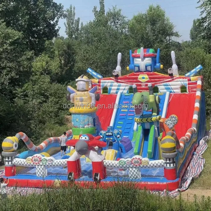 Factory Price High Quality Customized Inflatable Water Slide Or Dry Slide With Swimming Pool For Sale