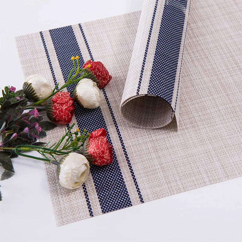 Customize OEM elegant vinyl placemats table mat kitchen stain resistant placemats plastic placemats for kids