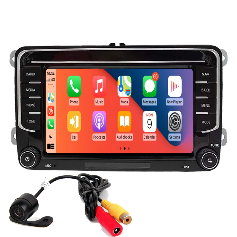 Carplay Android 7' Autoradio 2 Din Car Radio Stereo GPS WIFI FM For VW RNS 510 PASSAT POLO GOLF 5 6 TOURAN