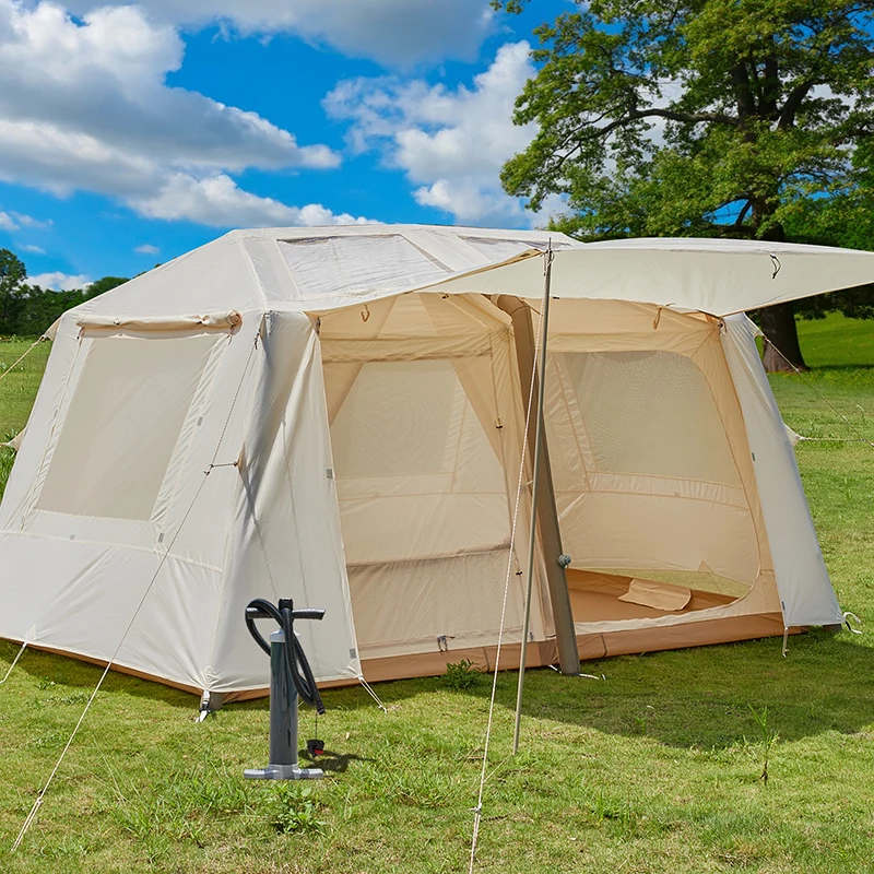 Factory cheap tente gonflable camping air tent with 2 room big room inflatable tent
