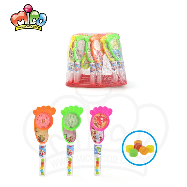 Cartoon colorful confectionery plastic foot maze toy candy