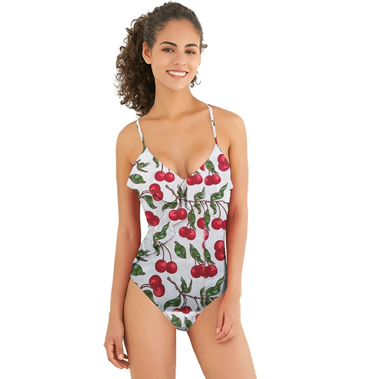 china shaioxing factory Cherry desgin 100% polyester printer woven fabric for lady