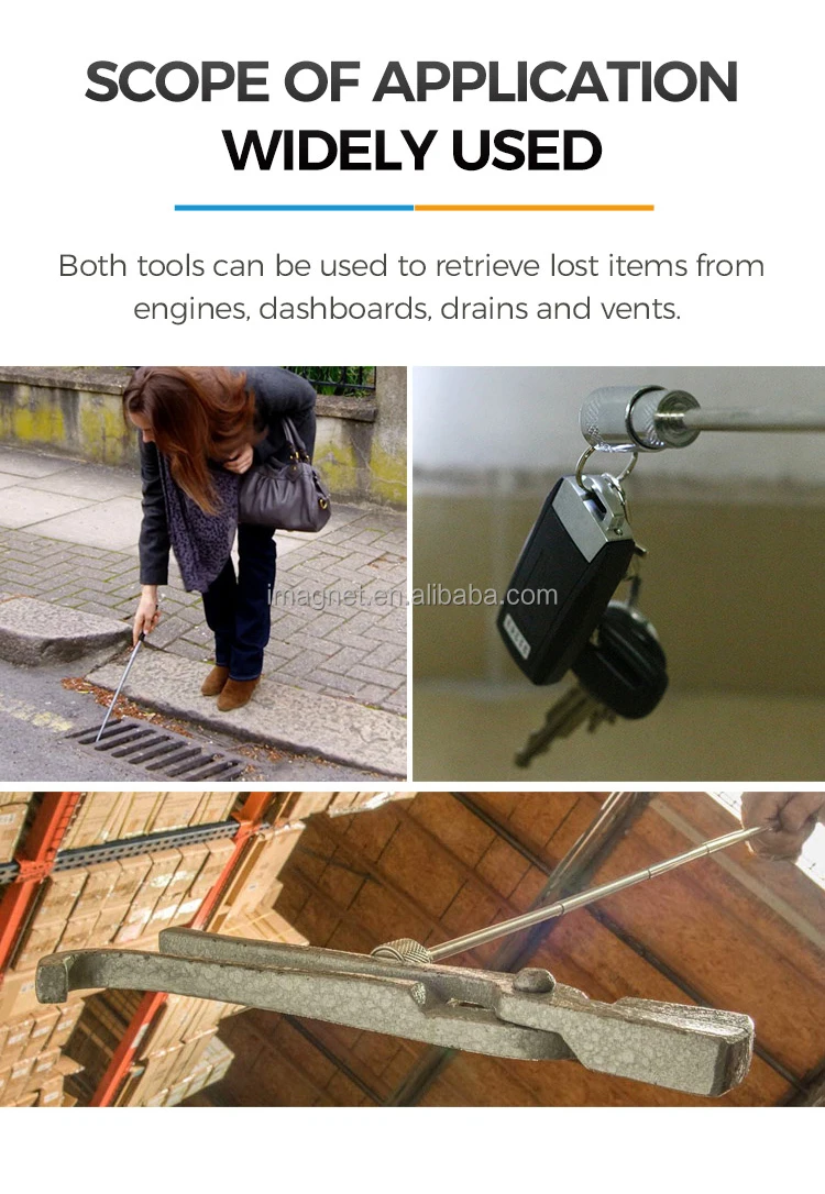 Telescopic Magnetic Pickup Tool, 15LB Magnet Stick, 30.5" Stainless Steel Extendable Magnet Pick-Up