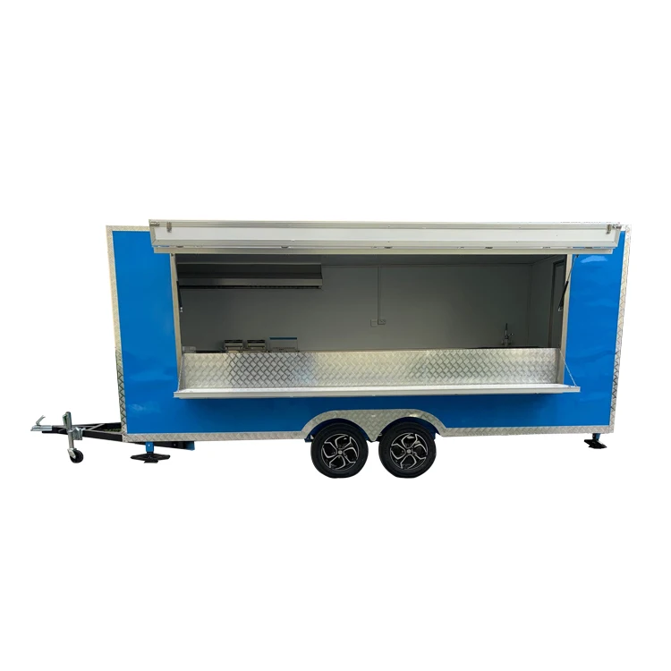 Electric Fast Food Truck Container Caravan Bus Australia Green Fully Equipped Food Trucks