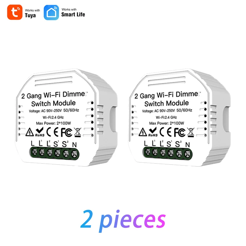 G-Tech Plus Smart WiFi Switch Tuya Smart Life Inteligente Remote Control LED Dimmer Switch Module