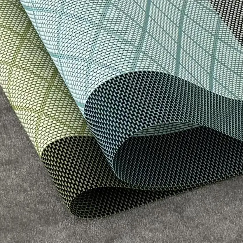 European Modern Simple Argyle Pattern Western PVC Woven Four Corner Frame Doily Table Mat Fabric Placemat Wholesale