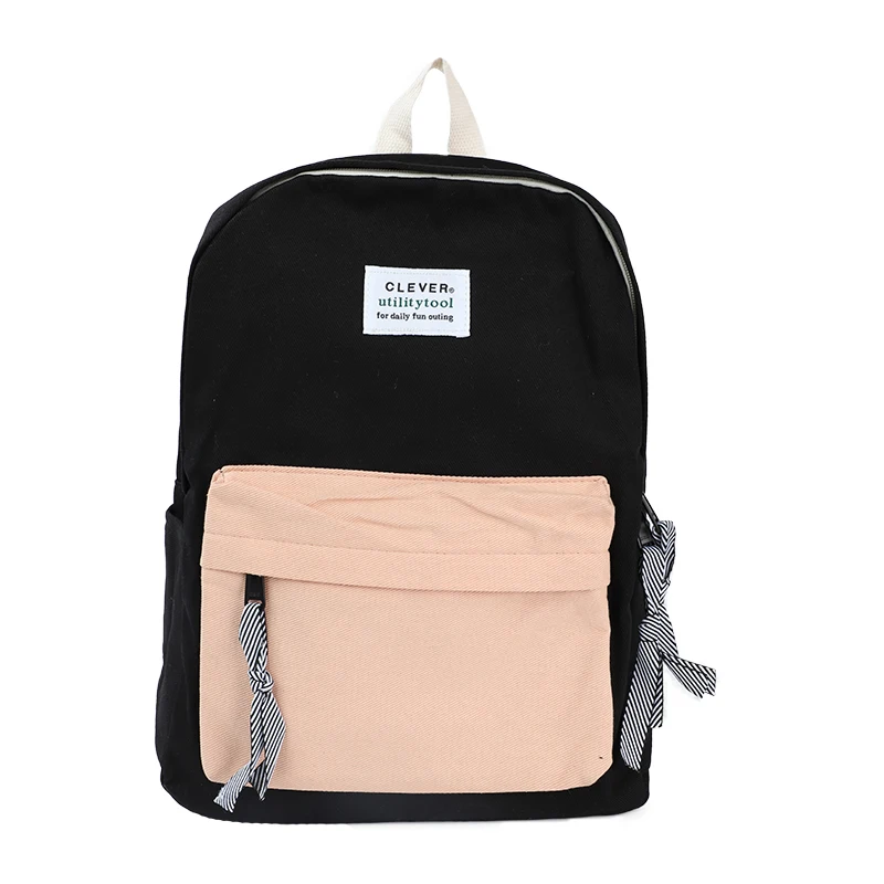 New Stylish Manufacturer OEM Women Oxford Schoolbag Korean Polyester Kids Backpack
