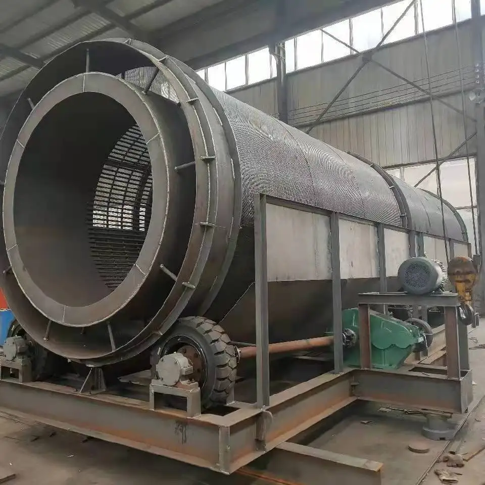 Municipal Solid Waste sorting machine trommel screen MSW Sorting Line plastic recycling steel trommel screen panel