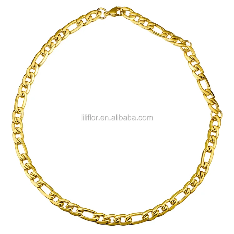Link Chain Choker Necklace Women Statement Gold Color Stainless Steel Necklaces Men Jewelry Accessories Collares PM183010