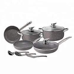 marble coating  Cookware Set, granite Nonstick Pans and Pots Sets, Stone Non Stick Frying Pans and Saucepan Sets with Cooking