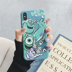 Free shipping For iPhone 11 Pro Max 11 Pro Xs X 8 Monster Inc University Aliens Soft Case