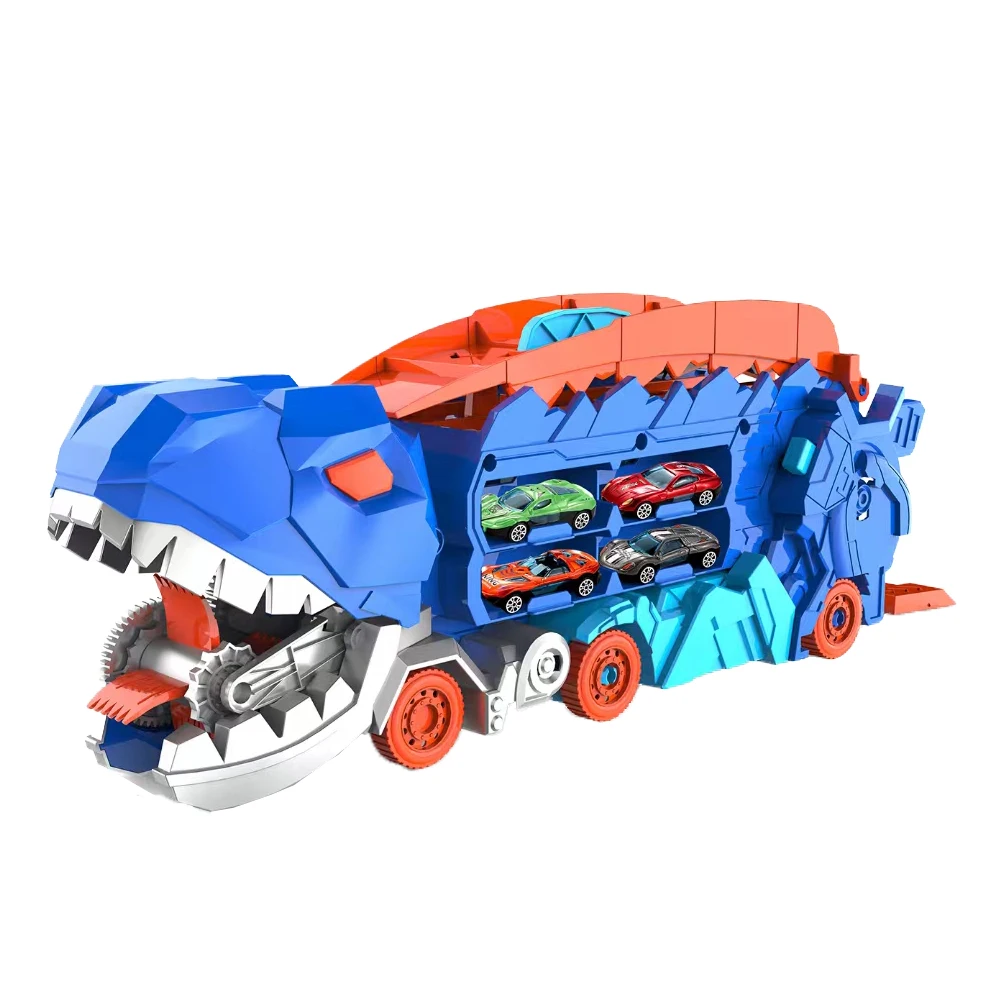 New product folding dinosaur Transporter Car Toys competitive game roll to eat & store die-cast cars juguetes para los ninos