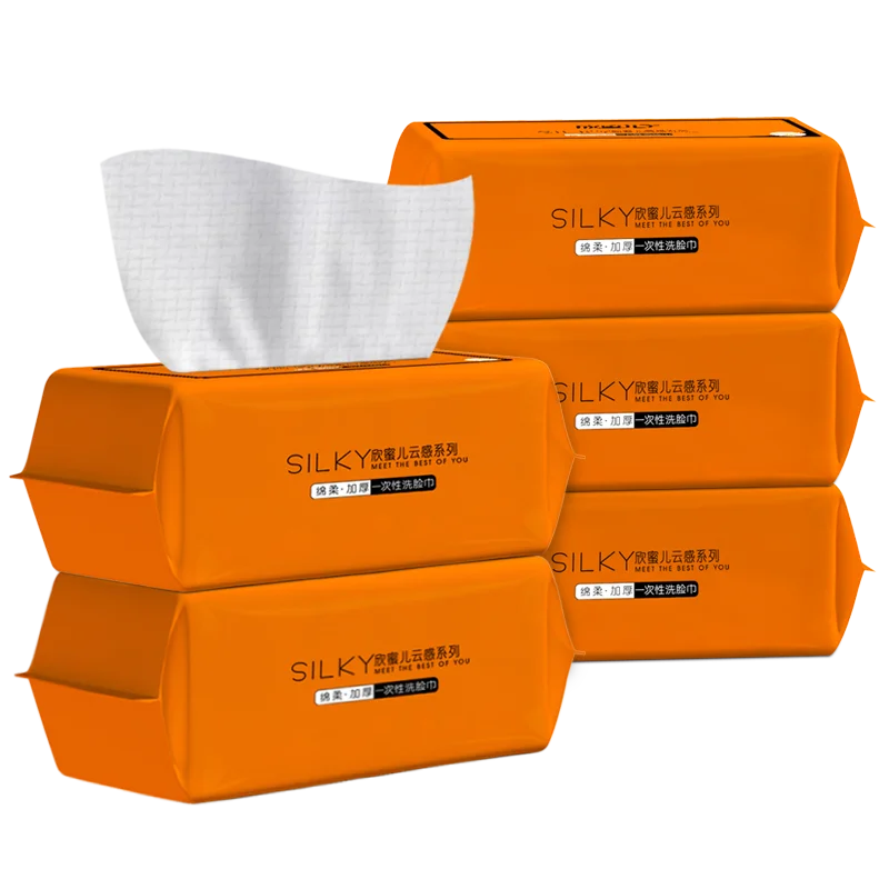 Портативное одноразовое полотенце для лица 1-слойное нетканое полотенце для лица из мягкого хлопка для влажного или Сухого использования 100% растительного целлюлозного волокна