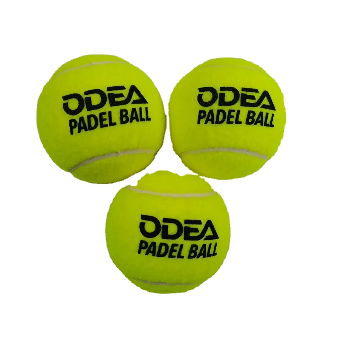  Yiwu huidong спортивные оптовая продажа Пелотас de padel новый высокий отскок желтый падел мяч с напечатанным логотипом 45% шерсть весло для