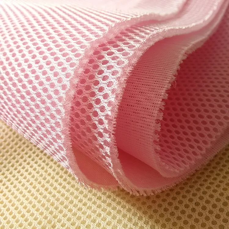High Elastic Big Hole Air Space Mesh Shoes Fabric Spandex Sports Coloured Nylon 3d Mesh Fabric For Casual Shoes Upper
