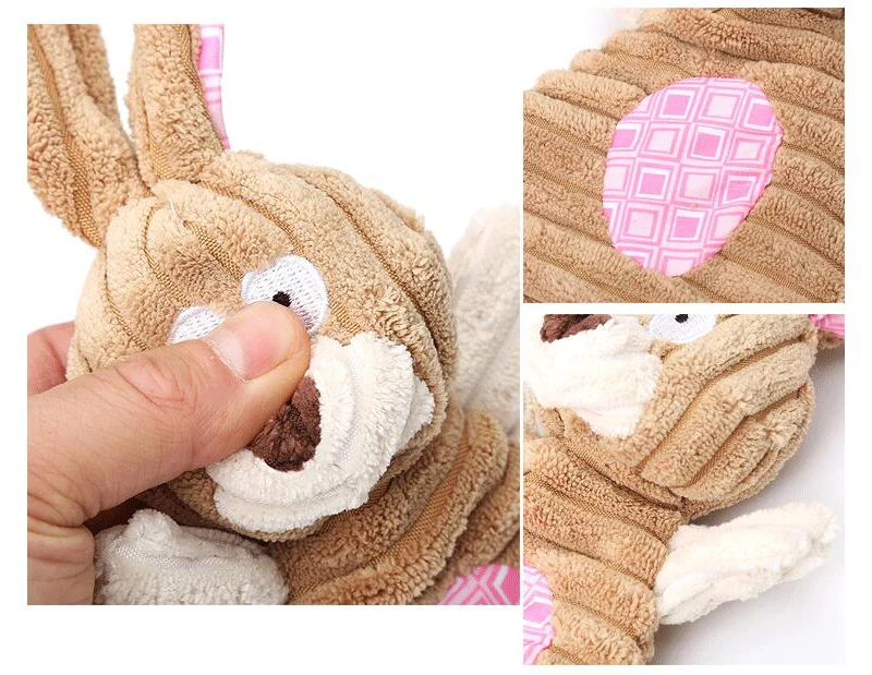 Wholesale New Design Cute Dog Plush Toys Durable Dog Chew Toys Cleaning Teeth Toys