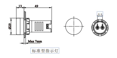 BENLEE alarm buzzer 22mm IP65 12V 24V AC DC waterproof electronic hot sale alarm button buzzer