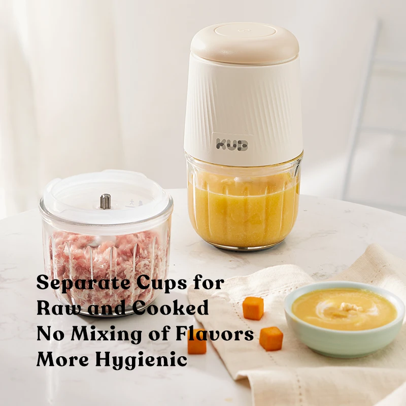 KUB Baby Food Maker Puree Blender 200w 316 Stainless Steel 6 Layer 8 Blade Baby Food Processor Set for Fruit, Vegetable, Meat