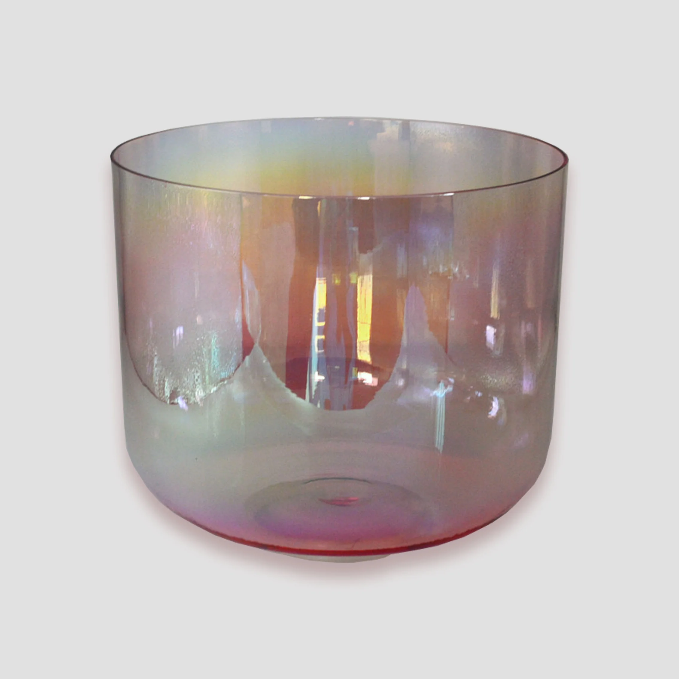 Alchemy Gem Rose Quartz Crystal Fusion Clear Quartz Crystal Singing Bowl for Healing Sound Bath