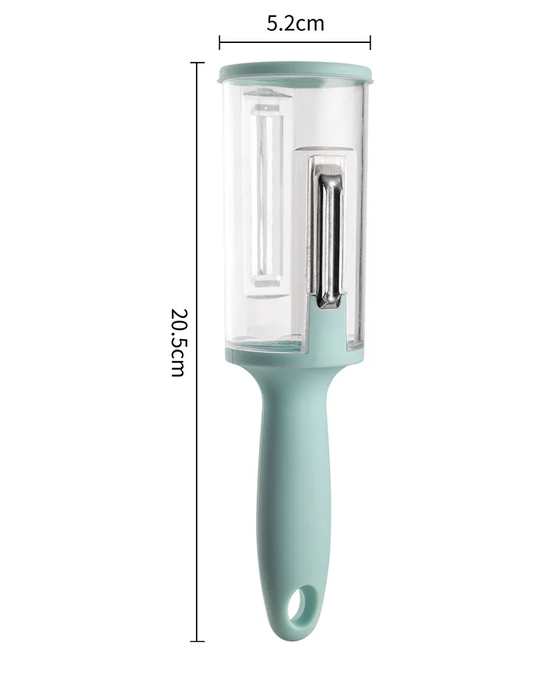 Portable 2 in 1 Fruit Vegetable Peeler Cutter with Storage Container Box for Kitchen Carrot Potato Cutting Tools