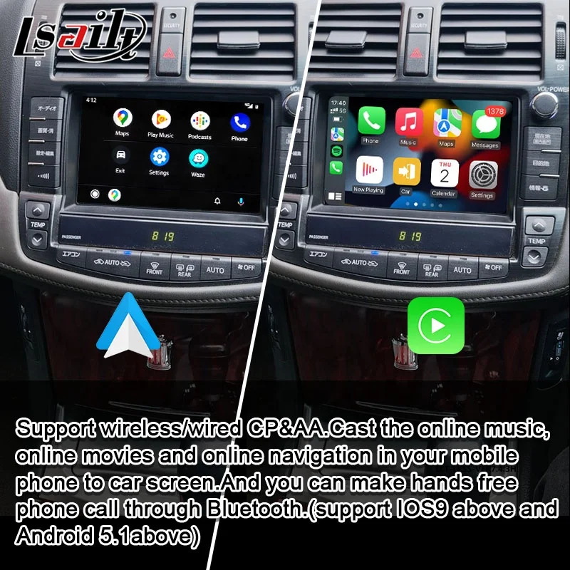 Lsailt Android мультимедийный видеоинтерфейс для Crown Toyota AWS200 S210 S220 2010-2022 4 + 64 ГБ PX6 автомобильное