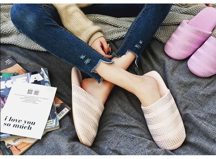 High quality unique water drill design men and women indoor and outdoor anti-slippery thermal cotton slippers