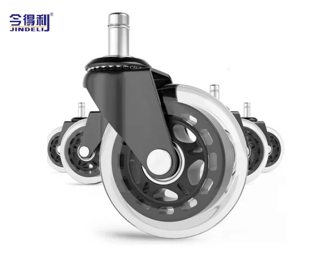 75mm 3 inch PU material mute  rotary caster wheel black